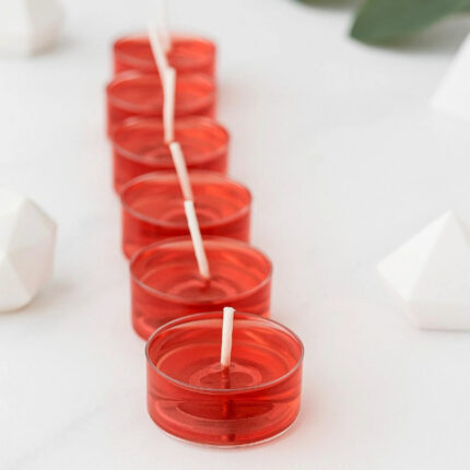 Premium Handmade Red Tea Light Candles – Perfect for Home Décor, Relaxation, and Special Occasions